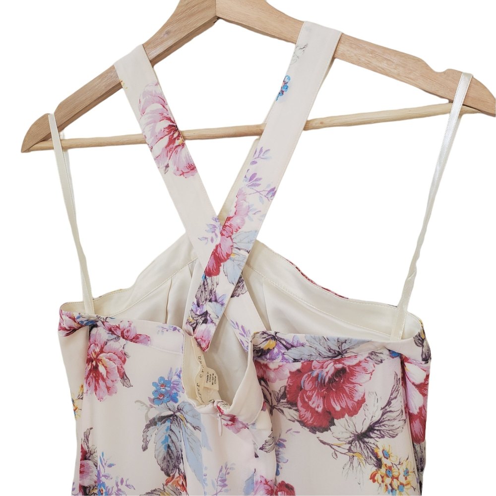 NWT Anthropologie Paper Crown halter Floral Dress With Button Attachments XS - Picture 5 of 9